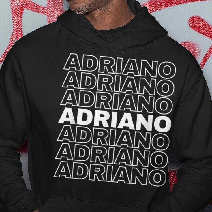 I Love Adriano Retro Pattern Personalised Hoodie Lustige Geschenke