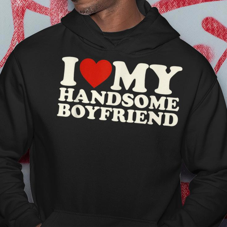 I Love My Boyfriend I Heart My Boyfriend Valentine's Day Hoodie Funny Gifts