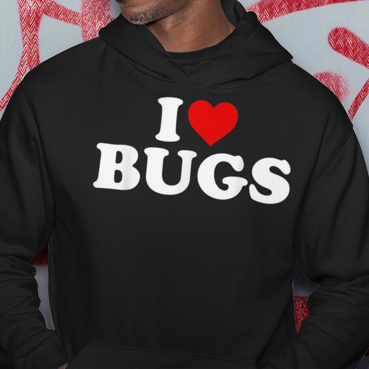 I Love Bugs Heart Hoodie Unique Gifts