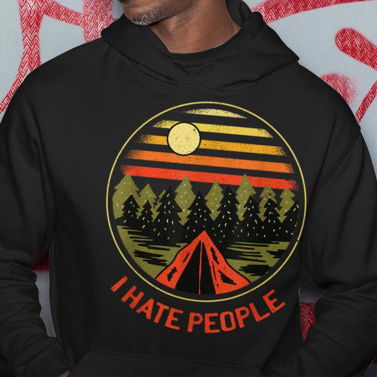 I Love Camping I Hate People Outdoors Vintage Camping Hoodie Unique Gifts