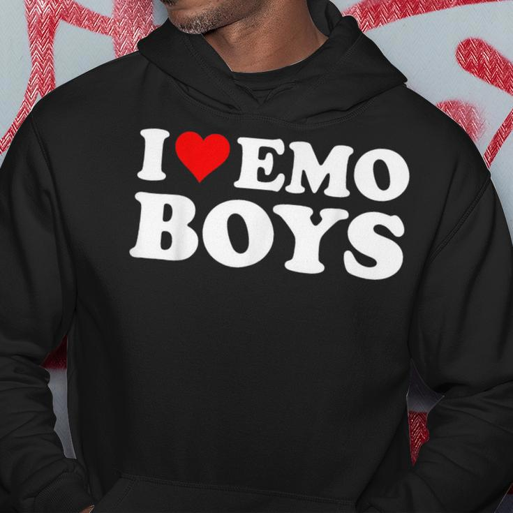 I Love Emo Boys I Heart Emo Boys Hoodie Unique Gifts