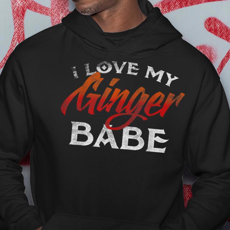 I Love My Ginger Babe Red Head Hair Cute Wife Hoodie Unique Gifts