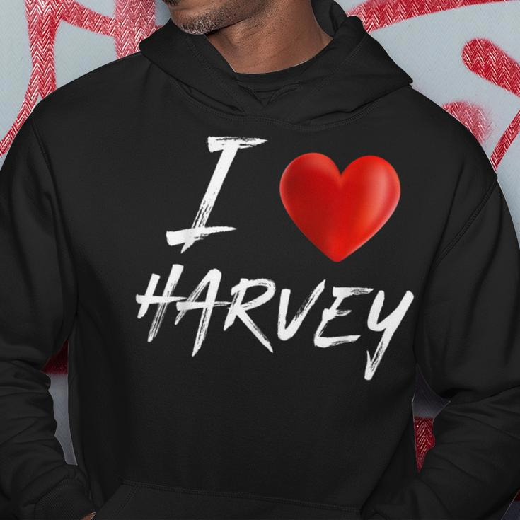 I Love Heart Harvey Family NameHoodie Funny Gifts