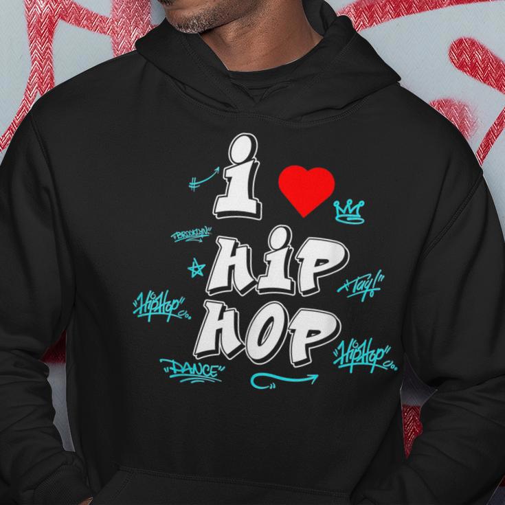 I Love Hip Hop Herz Rap Und Hip Hop Fan Kapuzenpullover Lustige Geschenke