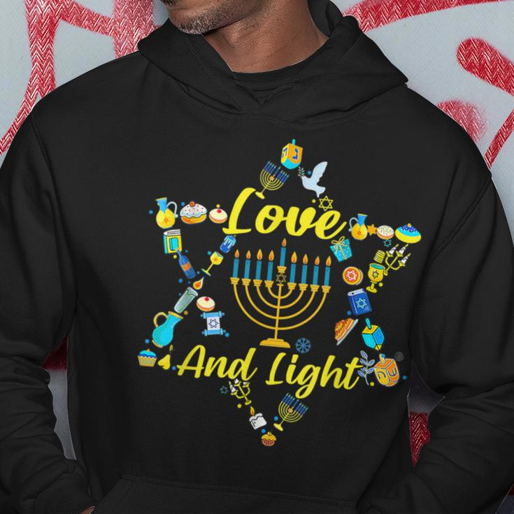 Love And Light Hanukkah Jew Menorah Jewish Chanukah Hoodie Funny Gifts