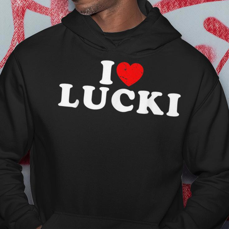 I Love Lucki I Heart Lucki Red Heart Hoodie Personalized Gifts