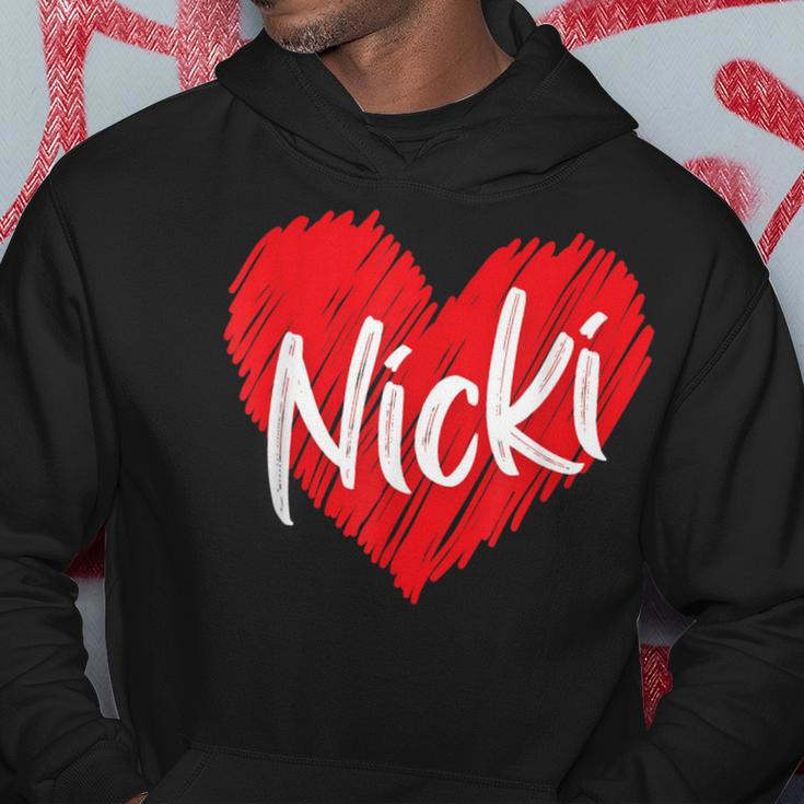 I Love Nicki Heart Personalized Name Nicki Hoodie Unique Gifts