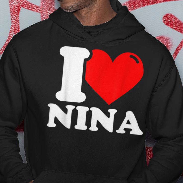 I Love Nina Kapuzenpullover Lustige Geschenke