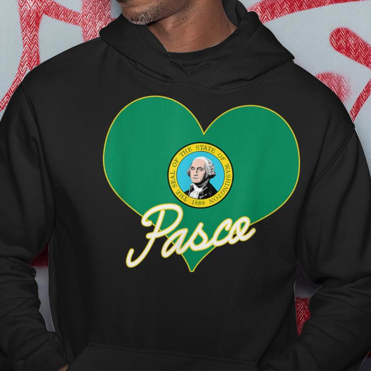 I Love Pasco Washington Heart State Flag Hometown Pride Hoodie Unique Gifts