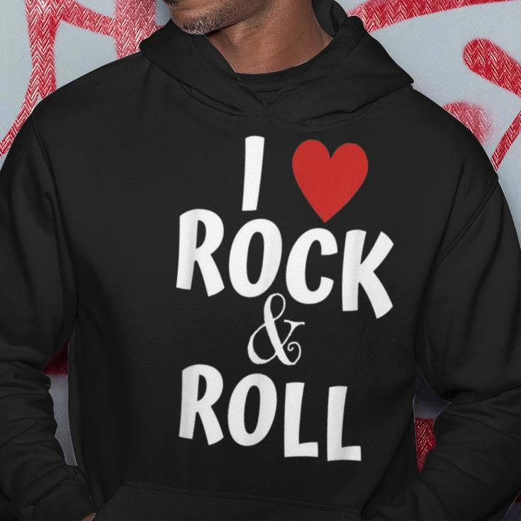 I Love Rock & Roll Music For Fans Rock And Roll For Young Hoodie Unique Gifts