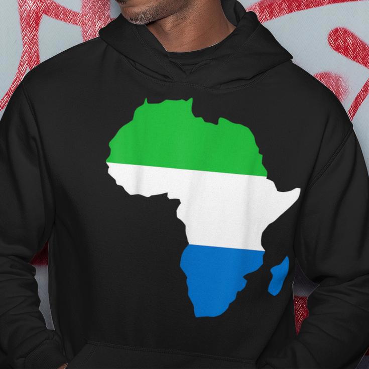 Love Sierra Leone With Sierra Leonean Flag In Africa Map Hoodie Unique Gifts