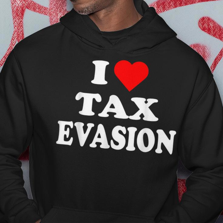 I Love Tax Evasion Red Heart Commit Tax Fraud Hoodie Unique Gifts