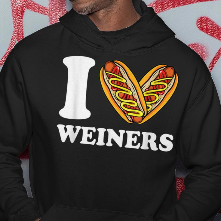 I Love Weiners Hotdogs Wiener Frank Sausage Bun Hoodie Unique Gifts