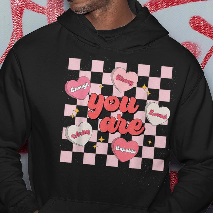 You Are Loved Enough Valentine Day Worthy Heart Conversation Hoodie Unique Gifts