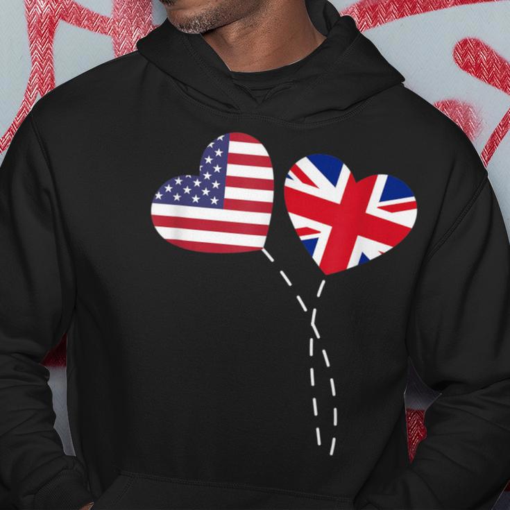 Loving Usa United Kingdom Flag Heart British Americans Love Hoodie Unique Gifts