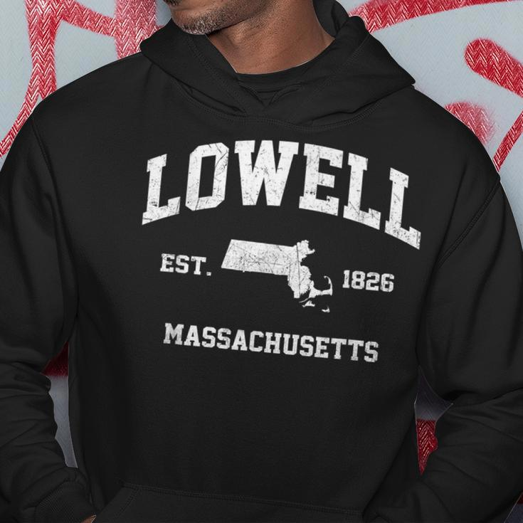 Lowell Massachusetts Ma Vintage State Athletic Style Hoodie Unique Gifts