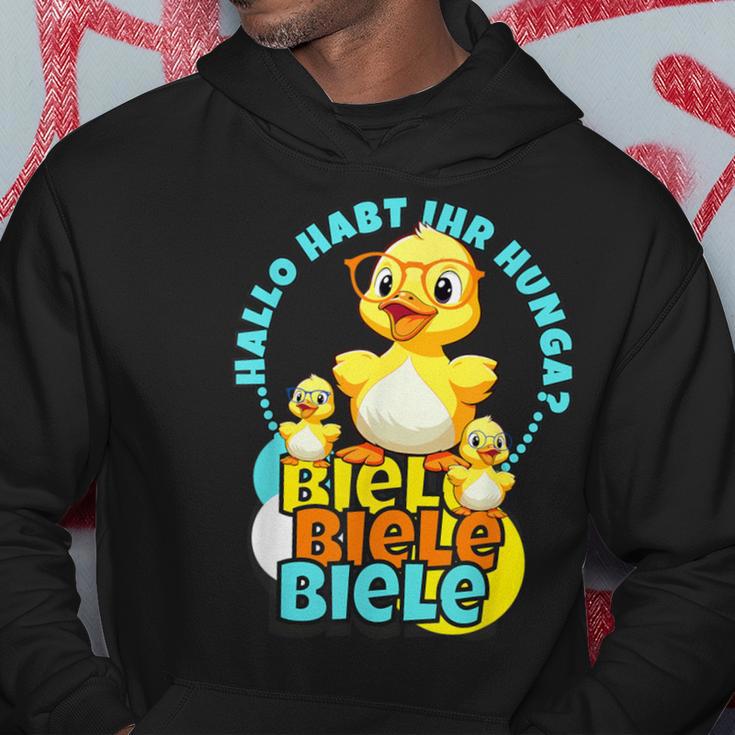 Lustige Enten Hallo Habt Ihr Hunger Biele Biele Biele Hoodie Lustige Geschenke