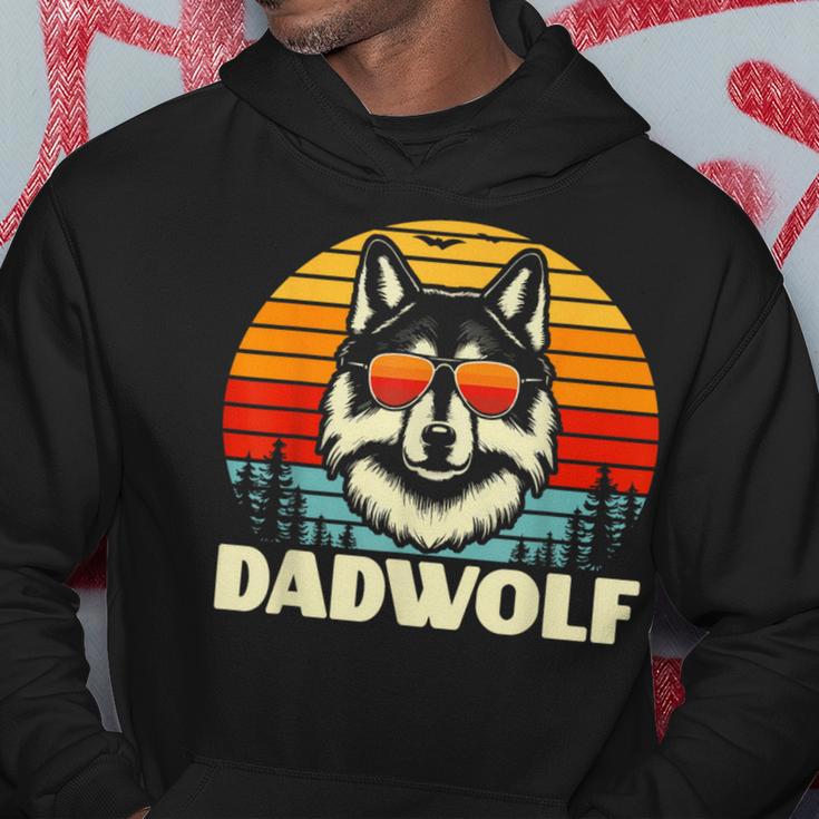 Lustige Geschenkeidee Papa Dadatertagater Wolf Dadwolf Kapuzenpullover Lustige Geschenke