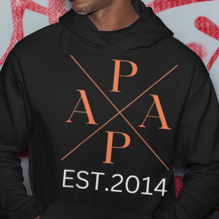 Lustiger Papa Est 2014 Papa Seit 2014 Papa 2014 Kapuzenpullover Lustige Geschenke