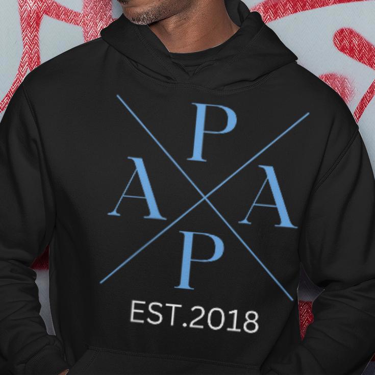 Lustiger Papa Est 2018 Papa Seit 2018 Papa Geburtsjahr 2018 Kapuzenpullover Lustige Geschenke