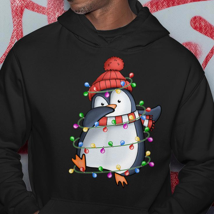 Lustiger Pinguin Weihnachten Dabbing Black Hoodie Lustige Geschenke
