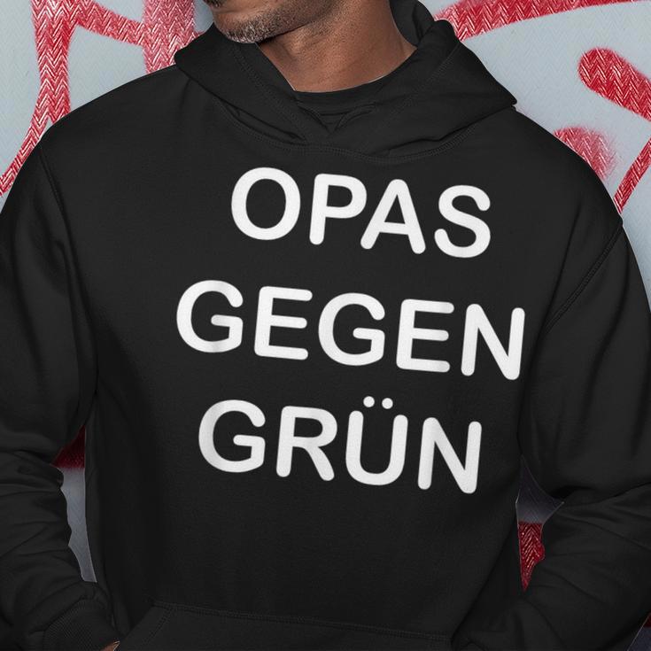 Lustiges Grünes Nein-Danke-Outfit Opas Gegen Grün Hoodie Lustige Geschenke