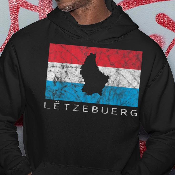 Luxembourg Flag Outline Silhouette Benelux Letzebuerg Hoodie Lustige Geschenke