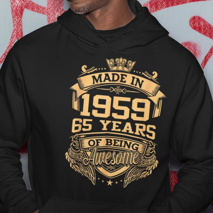 Made In 1959 65 Years Of Being Awesome 65Th Birthday Hoodie Unique Gifts