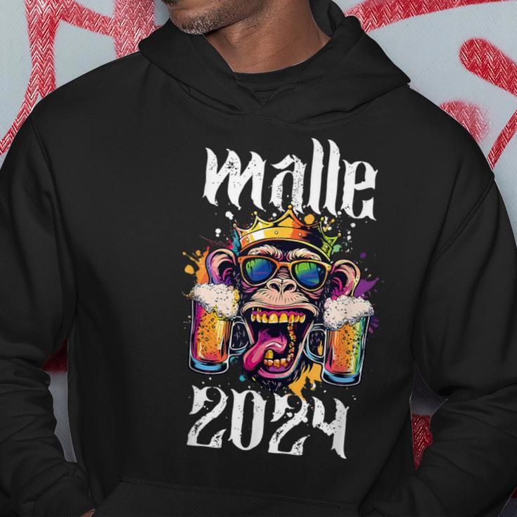 Malle 2024 Affe König Mallorca Crew Bier Urlaub Spruch Kapuzenpullover Lustige Geschenke