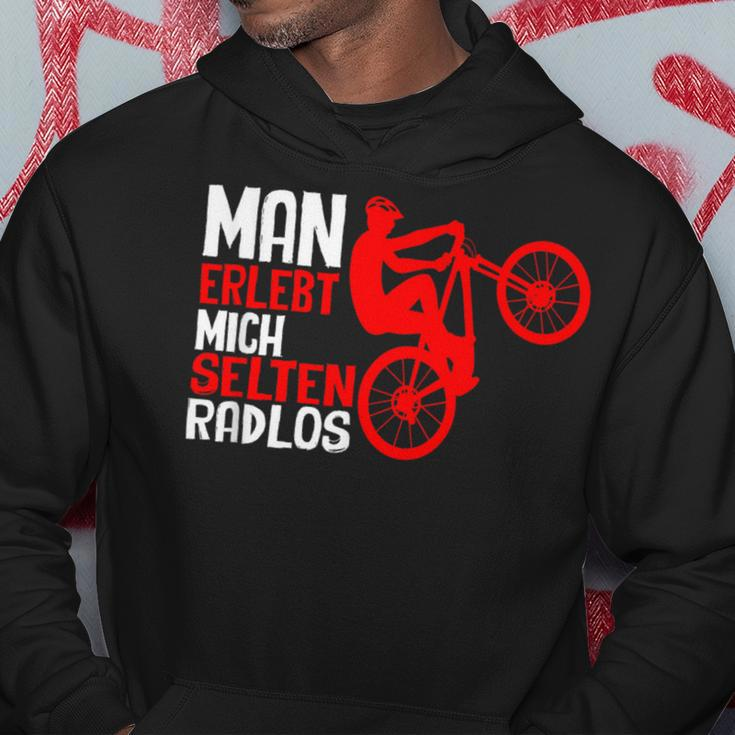 Man Erlebt Mich Selten Radlos Cycling Bicycle Cyclist Hoodie Lustige Geschenke