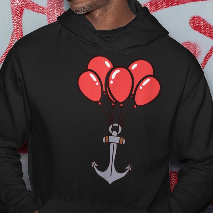 Maritim Anker Luftballons Geburtstag Grüße Seemann Ahoi Hoodie Lustige Geschenke