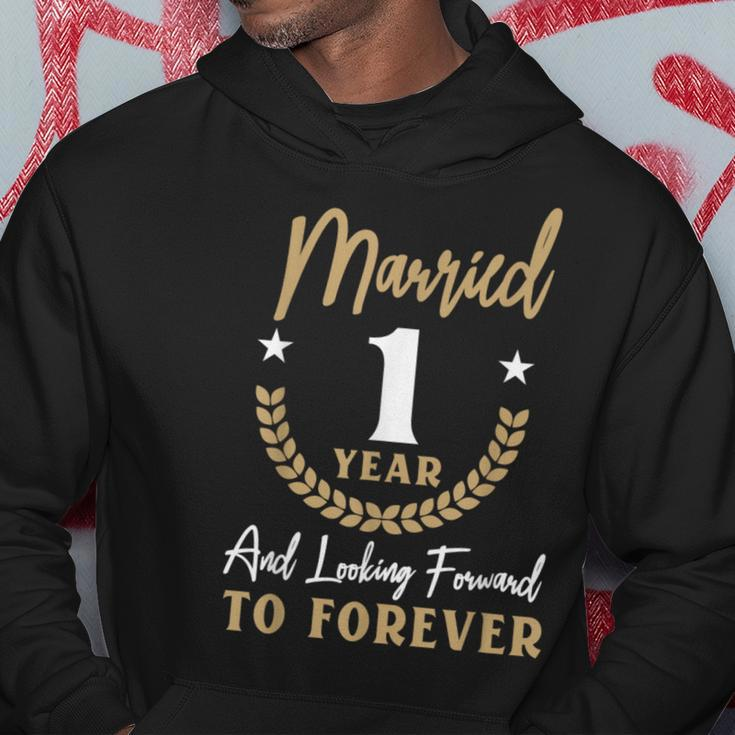 Married 1 Year 1St Wedding Anniversary Couples Matching Hoodie Unique Gifts