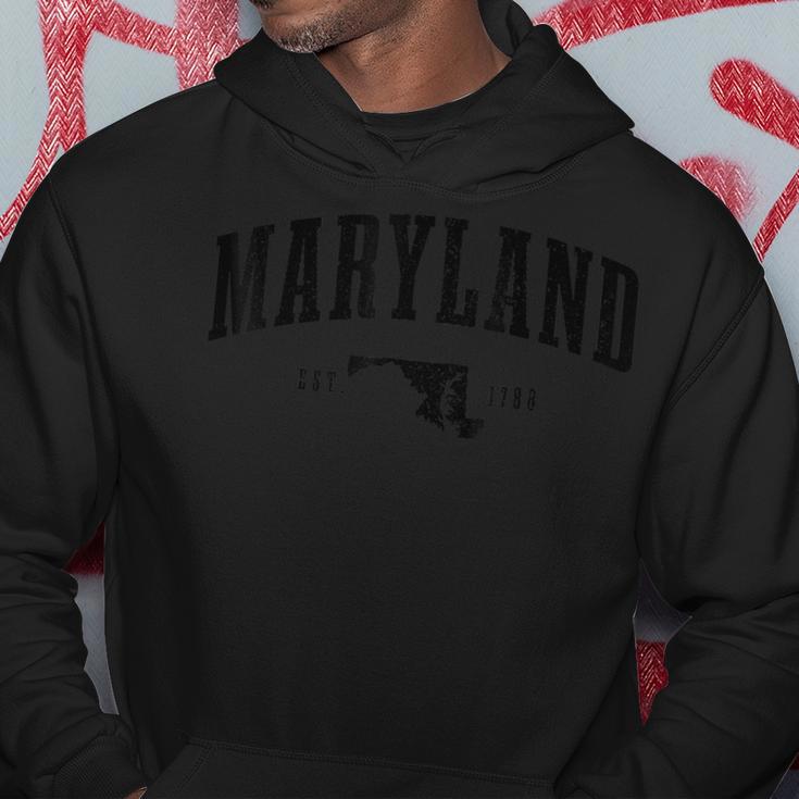 Maryland Vintage State Map Pride Hoodie Unique Gifts