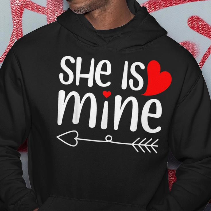 Matching His Hers He's Mine She's Mine Valentines Day Couple Hoodie Funny Gifts