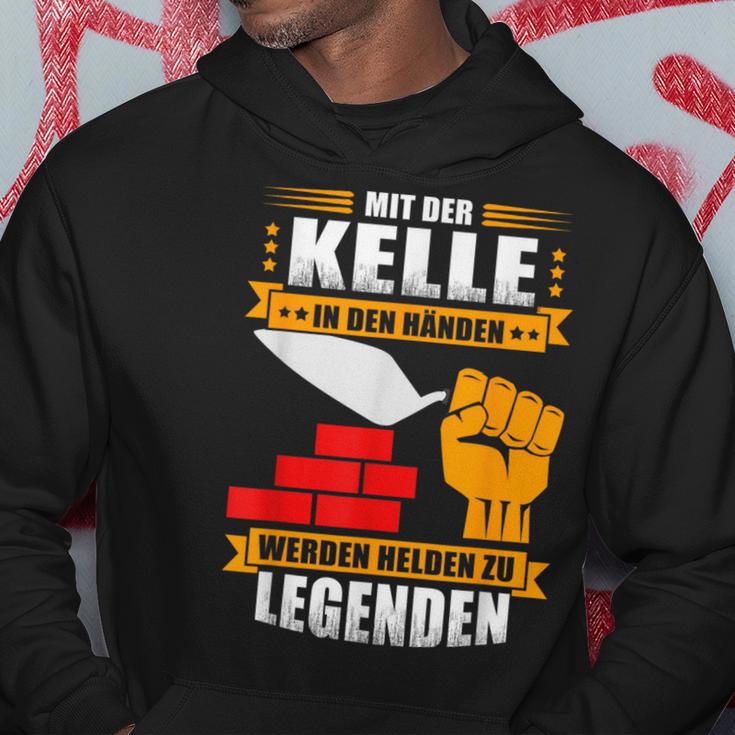 Maurer-Helden Hoodie Mit Der Kelle in Den Händen für Herren Lustige Geschenke