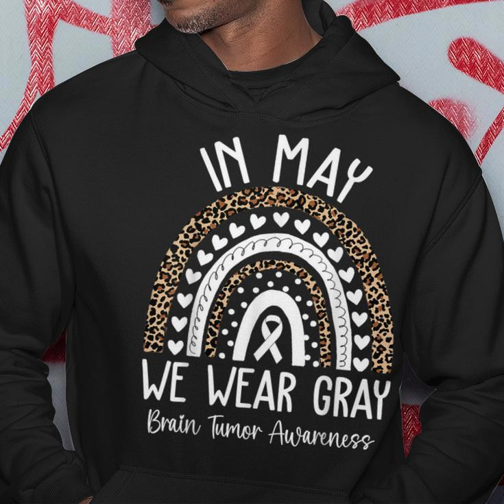 In May We Wear Gray Brain Tumor Awareness Month Hoodie Funny Gifts