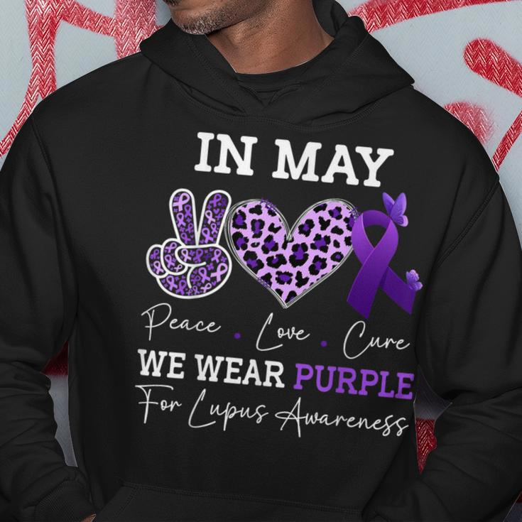 In May We Wear Purple Lupus Awareness Ribbon Purple Lupus Hoodie Funny Gifts