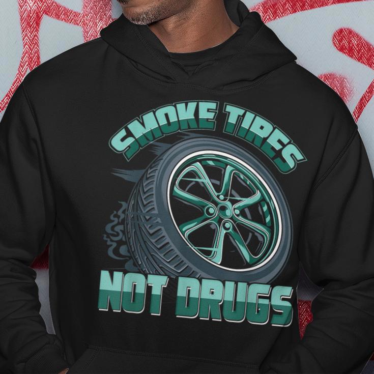 Mechanic Car Guy Smoke Tires Not Drugs Hoodie Unique Gifts