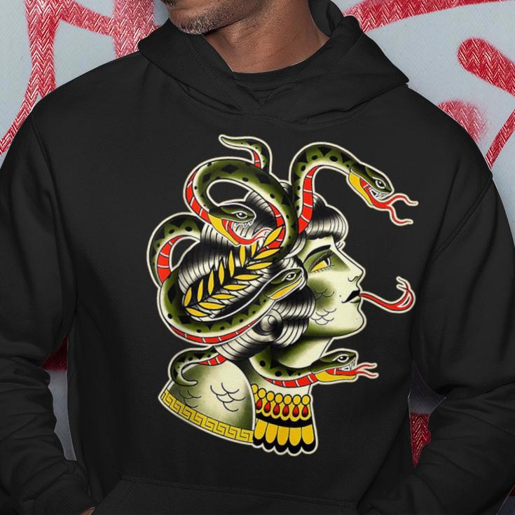 Medusa Greek Mythology Traditional Flash Hoodie Unique Gifts