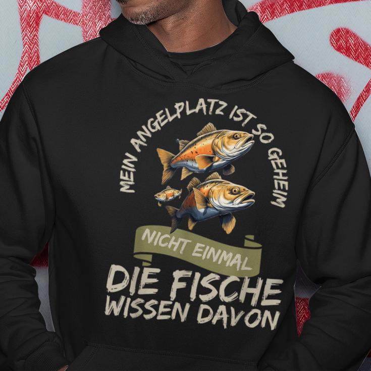 Mein Angelplatz Ist So Geheim Nicht Einmal Die Fische Wissen Kapuzenpullover Lustige Geschenke