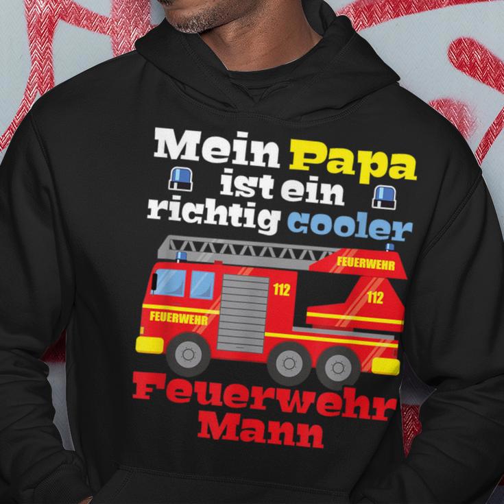 Mein Papa Ist Ein Richtig Cooler Fireman Kapuzenpullover Lustige Geschenke