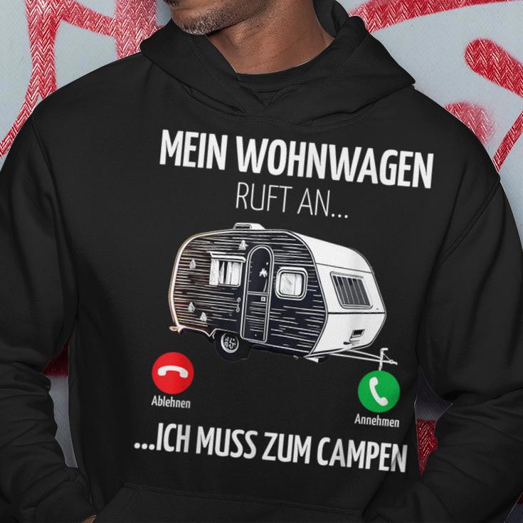 Mein Wohnwagen Ruft An Muss Zum Camping Camper Hoodie Lustige Geschenke