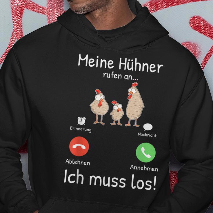 Meine Hühner Rufen An Bauer Turkey Farmer Hoodie Lustige Geschenke