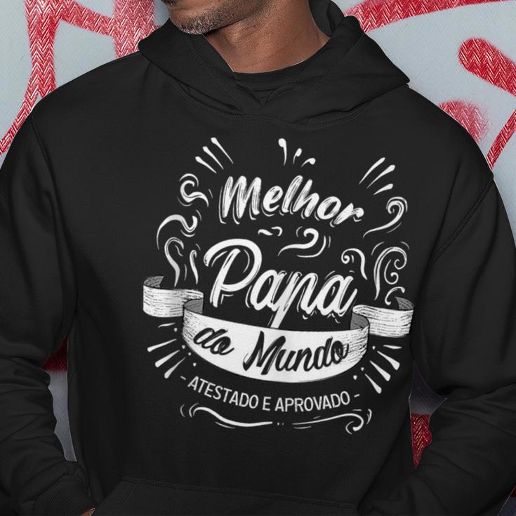 Melhor Pai Do Mundo Dia Do Pai Em Portugues Kleidungsstück Papa Kapuzenpullover Lustige Geschenke