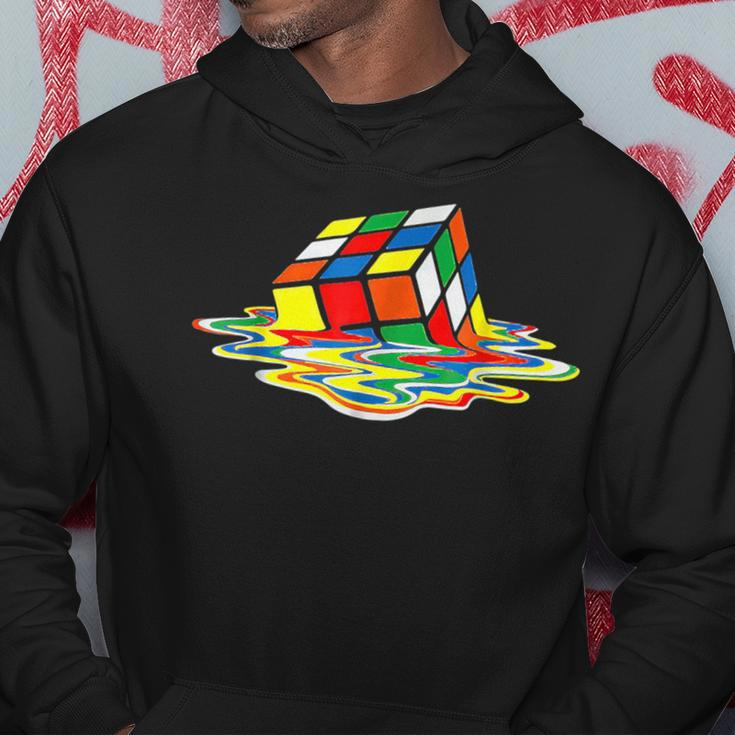 Melting Cube Speed Cubing Vintage Puzzle Youth Math Hoodie Unique Gifts