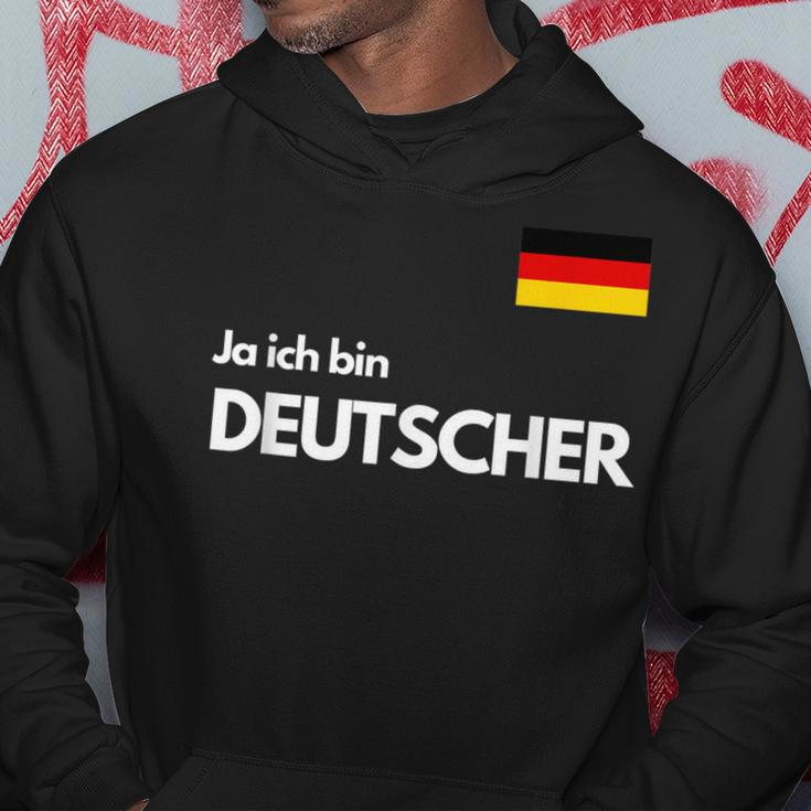 Men's With Ja Ich Bin Deutscher German Black S Hoodie Lustige Geschenke