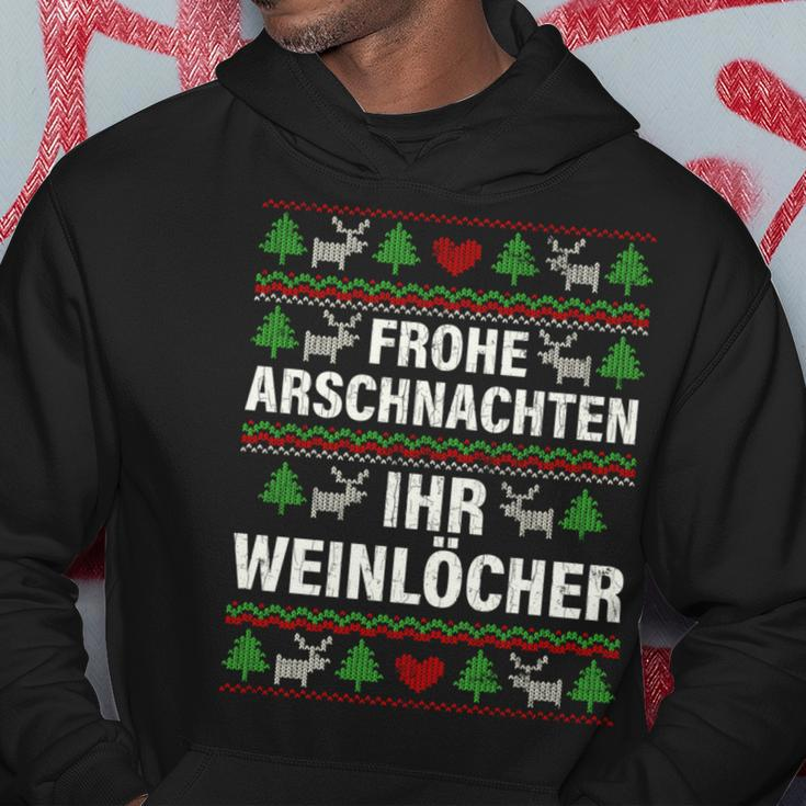 Merry Arschnacht Ihr Weinloch Christmas Hoodie Lustige Geschenke