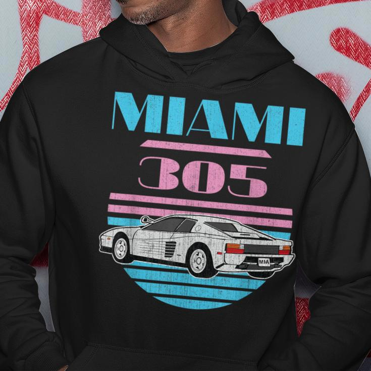 Miami 305 Vintage Florida City Beach 80S Boys Hoodie Unique Gifts