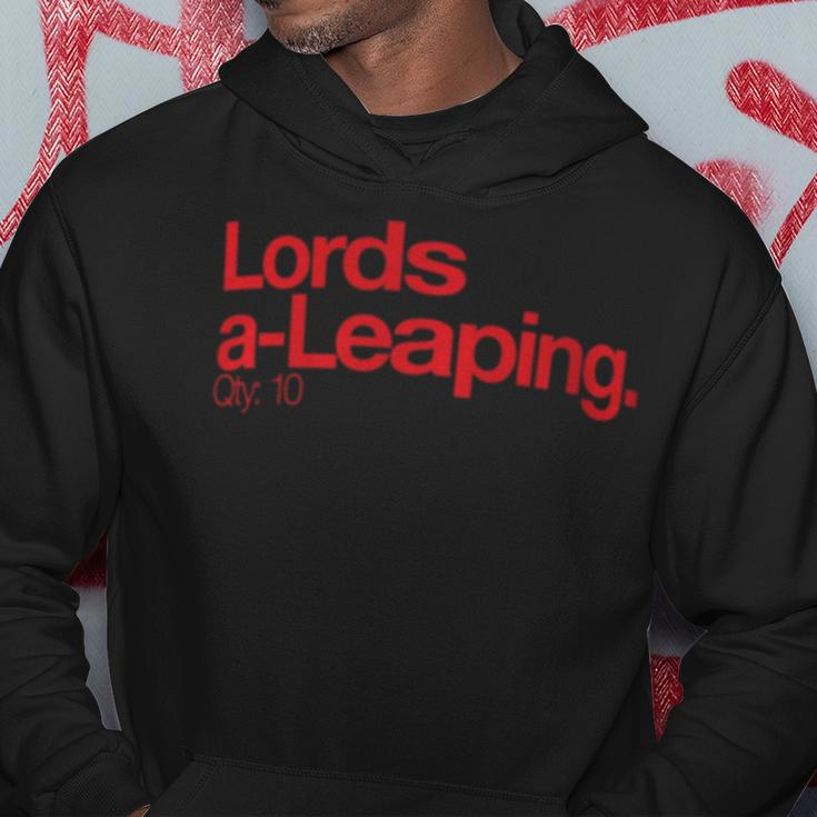 Minimalist ChristmasLords A Leaping Q 10 Hoodie Unique Gifts