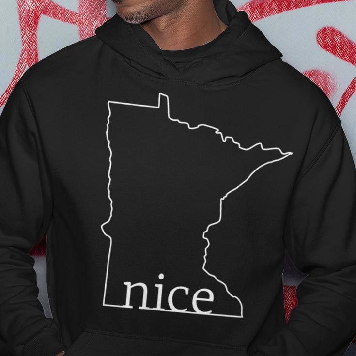 Minnesota Nice State Outline Outdoor Mn Hoodie Unique Gifts